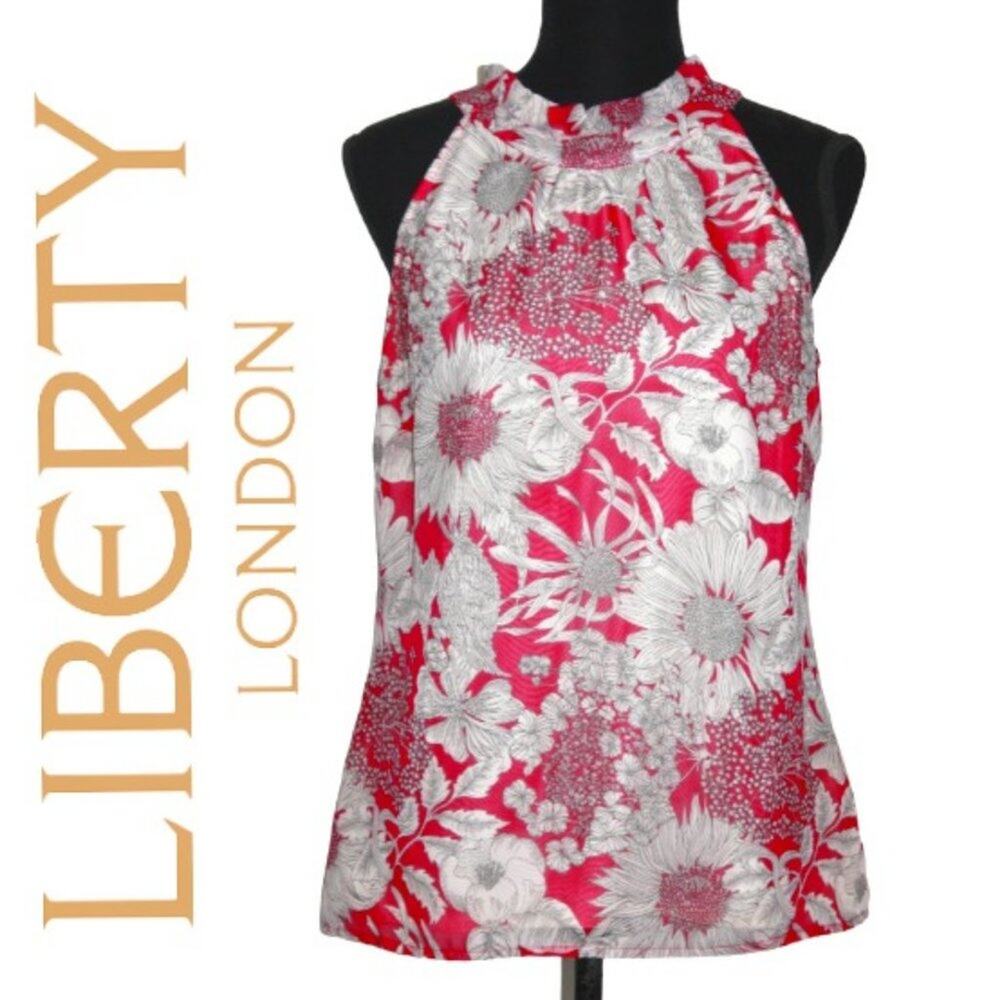 Liberty of London for Target Sleeveless Pink Floral Top Size Medium